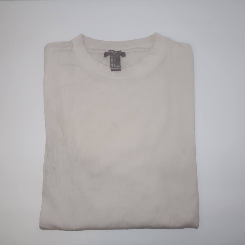 Cream Forever 21 Thick T-Shirt